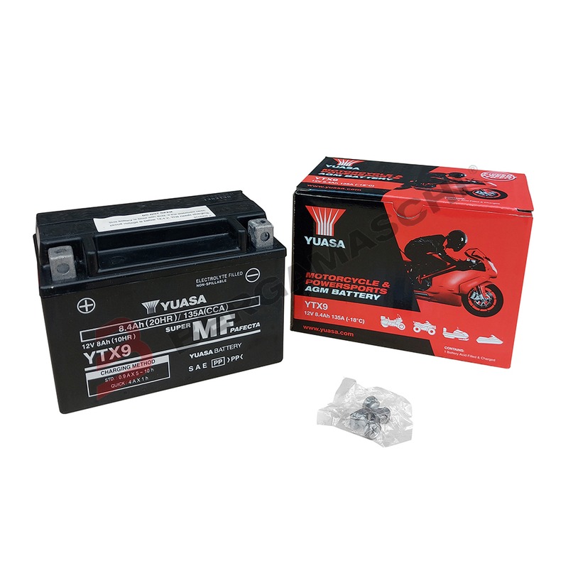 Batteria Yuasa YTX9-BS Senza Manutenzione - Per Benelli TRK 502 X 500cc Dal 2018 - 12V 8Ah