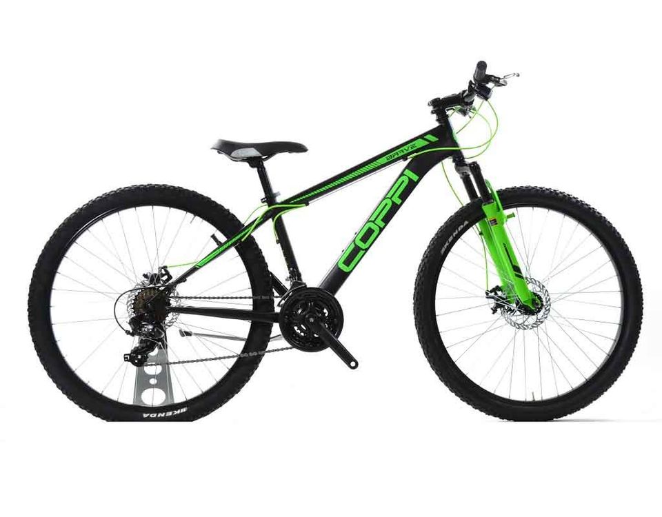 bicicletta 27 mtb con ammortizzatori e freni a disco