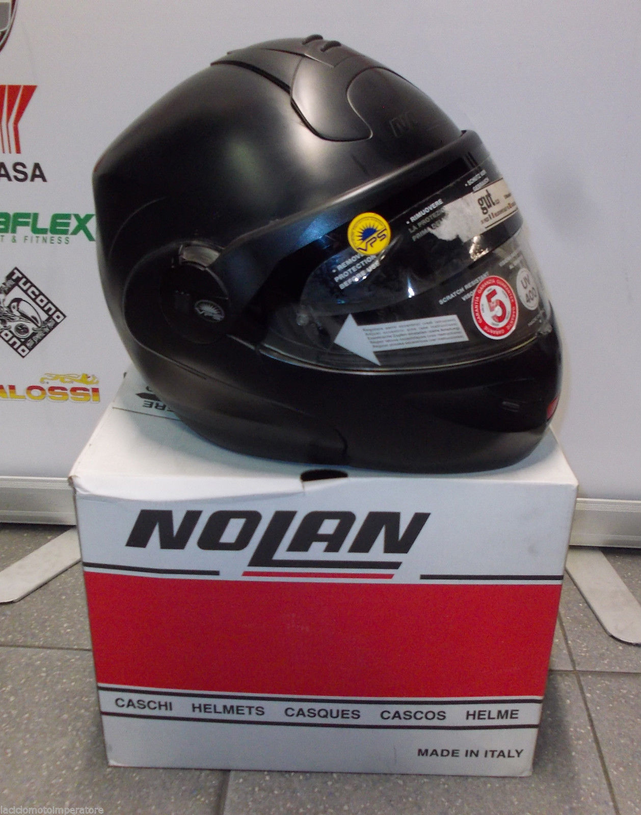 MODULAR MOTORCYCLE HELMET NOLAN N102 CLASSIC N-COM 009 MATT BLACK SIZE